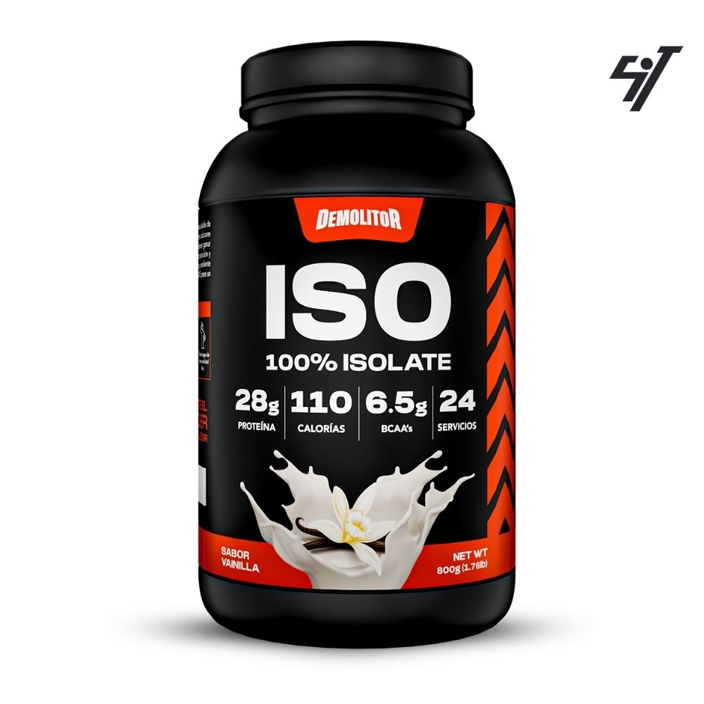 Proteína Iso 100% Whey Demolitor 1.76lb Vainilla + Shaker