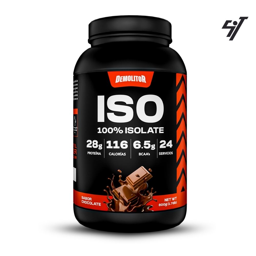 Proteína Iso 100% Whey Demolitor 1.76lb Chocolate + Shaker