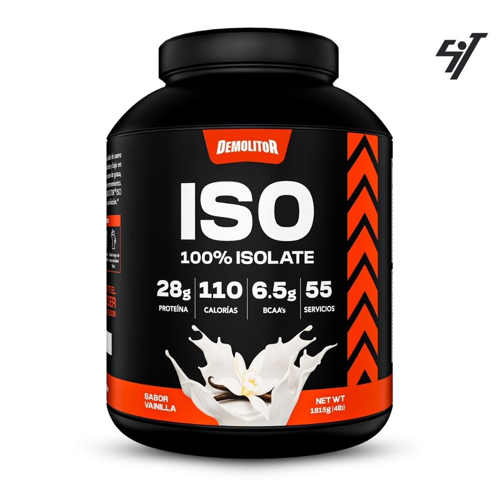 Proteína Iso 100% Whey Demolitor 4lb Vainilla + Shaker