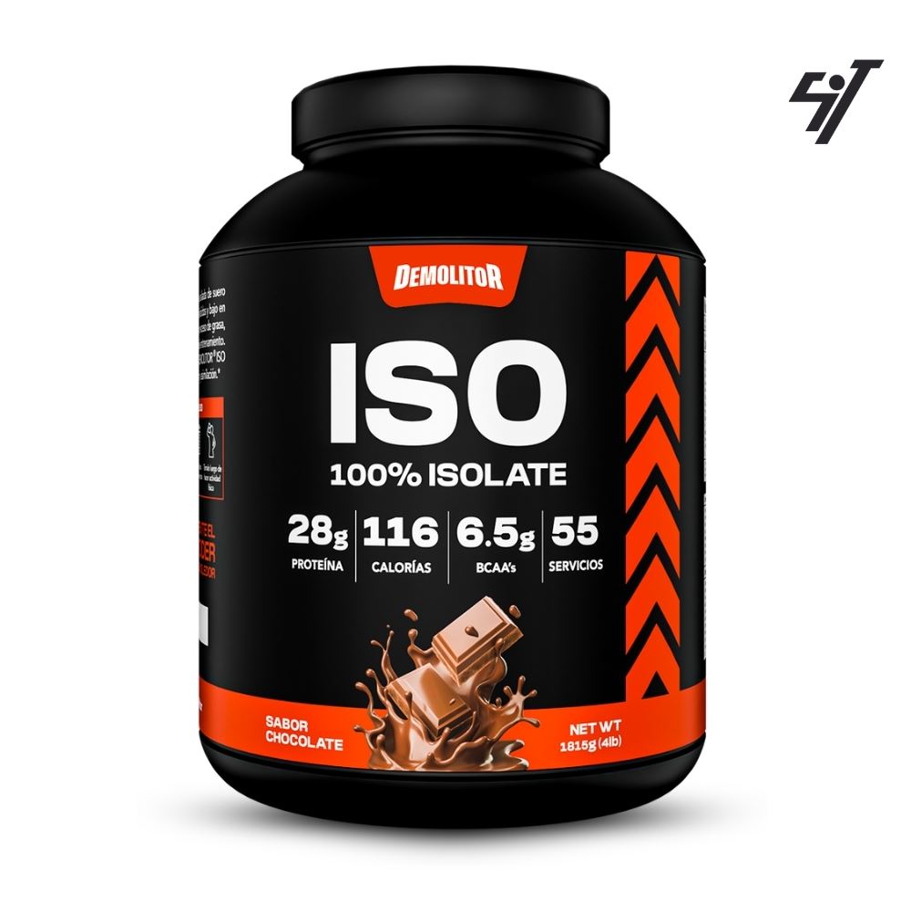 Proteína Iso 100% Whey Demolitor 4lb Chocolate + Shaker