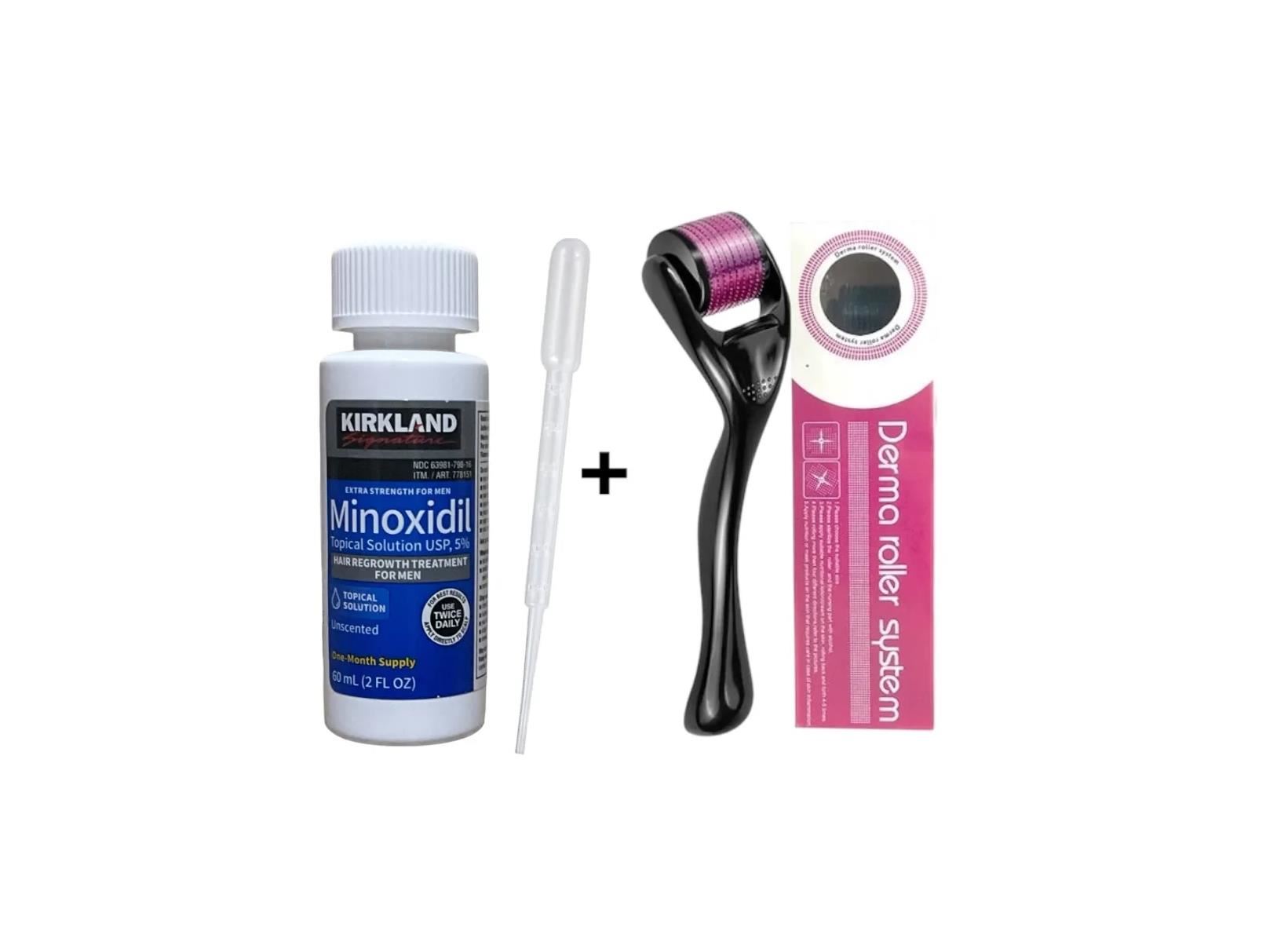 1 Minoxidil 5% + 1 Dermaroller