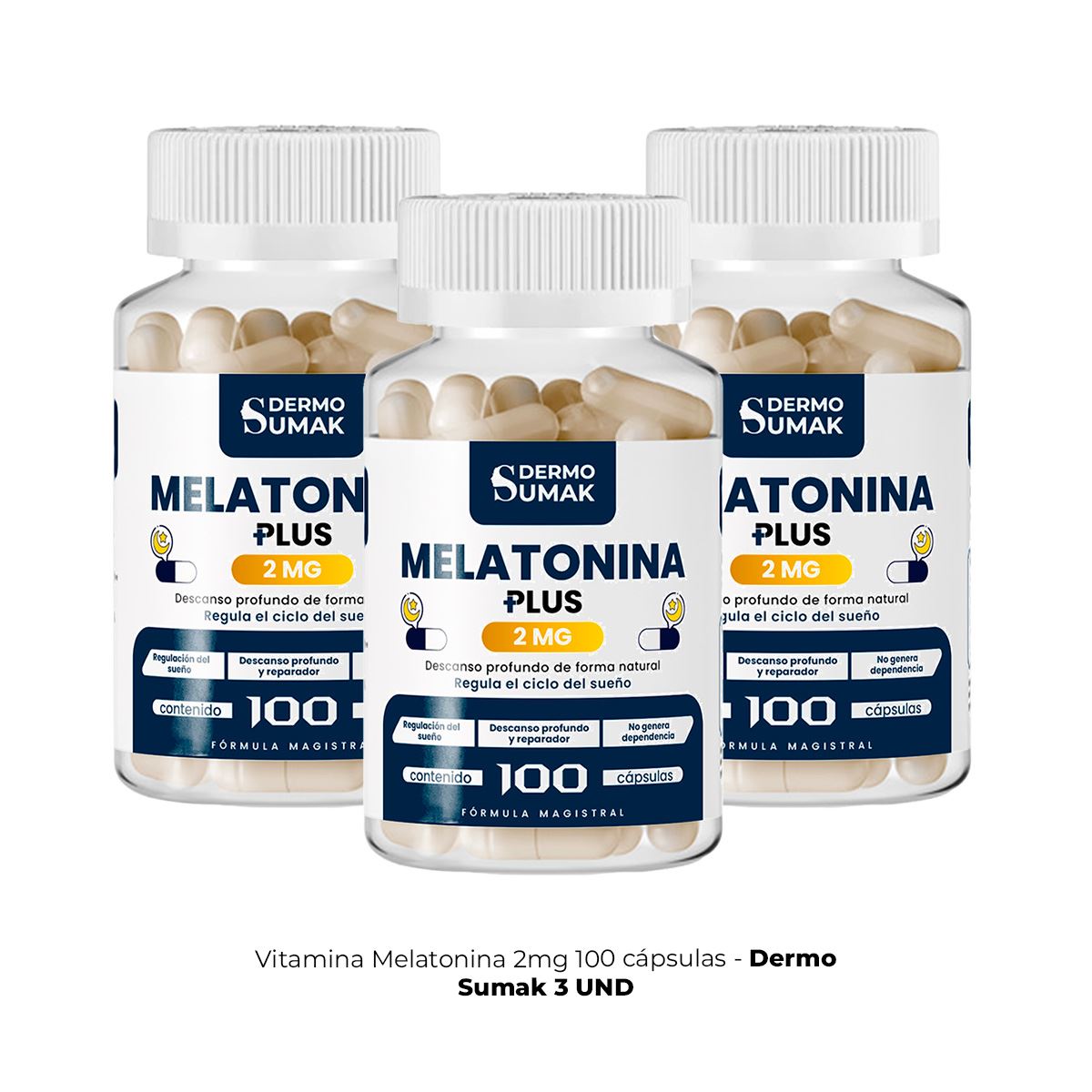 Melatonina Plus 2mg 100 Cap Dermo Sumak  3 und