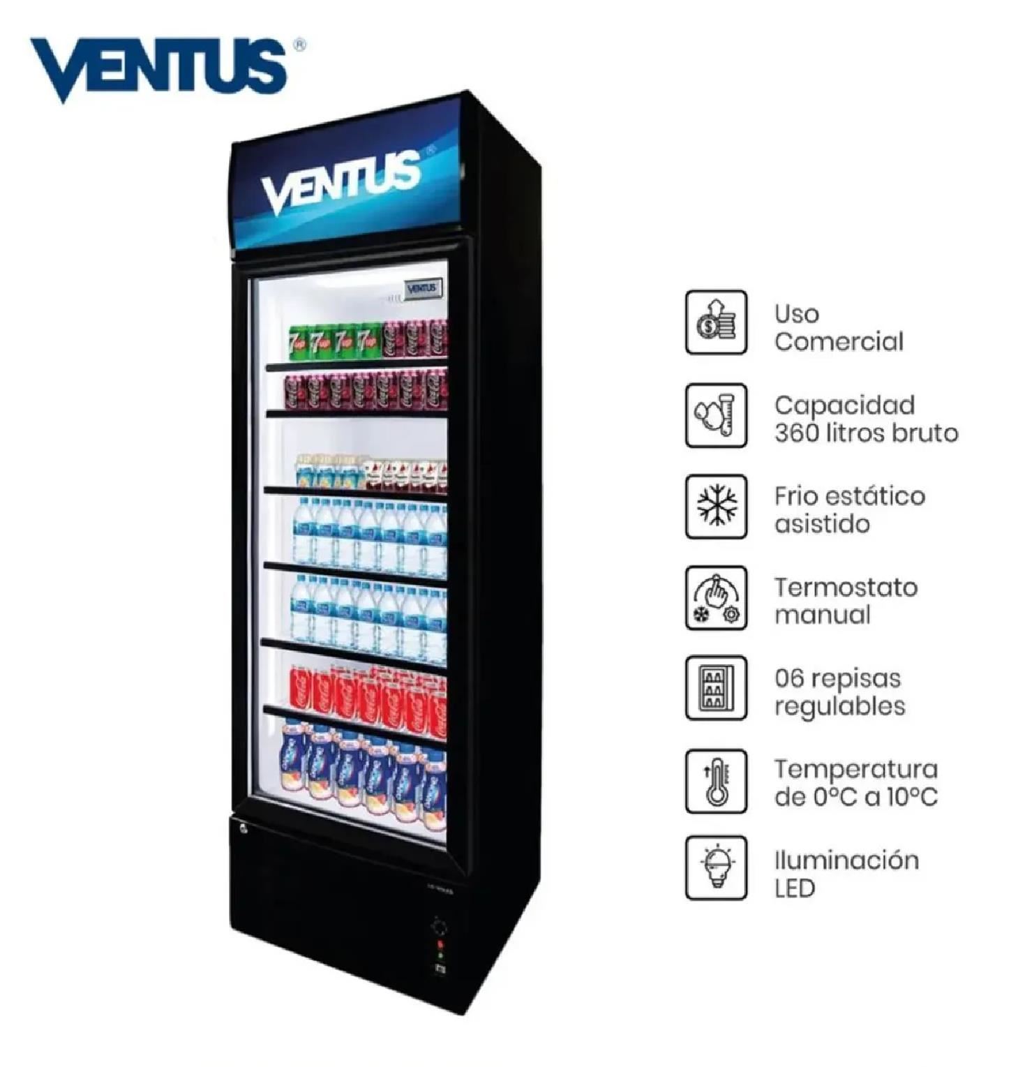 Visicooler VENTUS LG-360LED de 1 Puerta 360 Litros