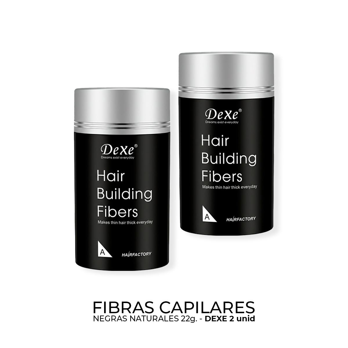 Fibra Capilar Dexe Color Negro 2 Unid