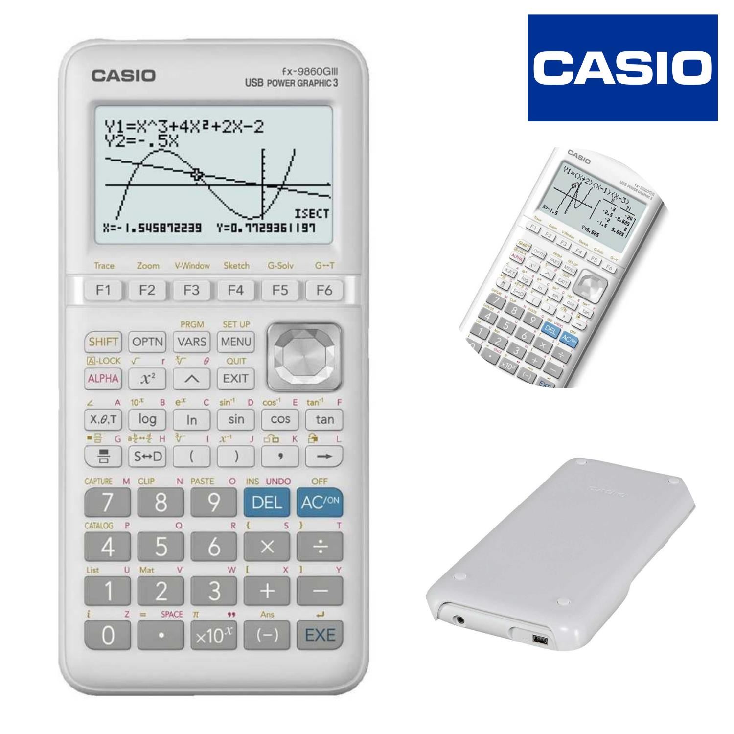 CALCULADORA GRÁFICA CASIO FX-9860 GIIIS - BLANCO