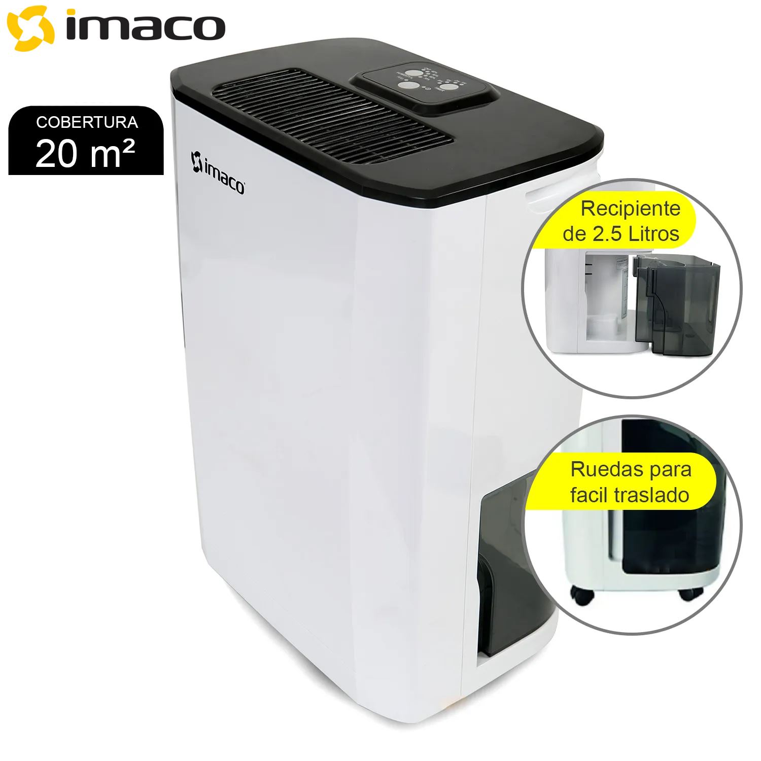DESHUMEDECEDOR DIGITAL 10 Litros IMACO DHE1002- COLOR BLANCO