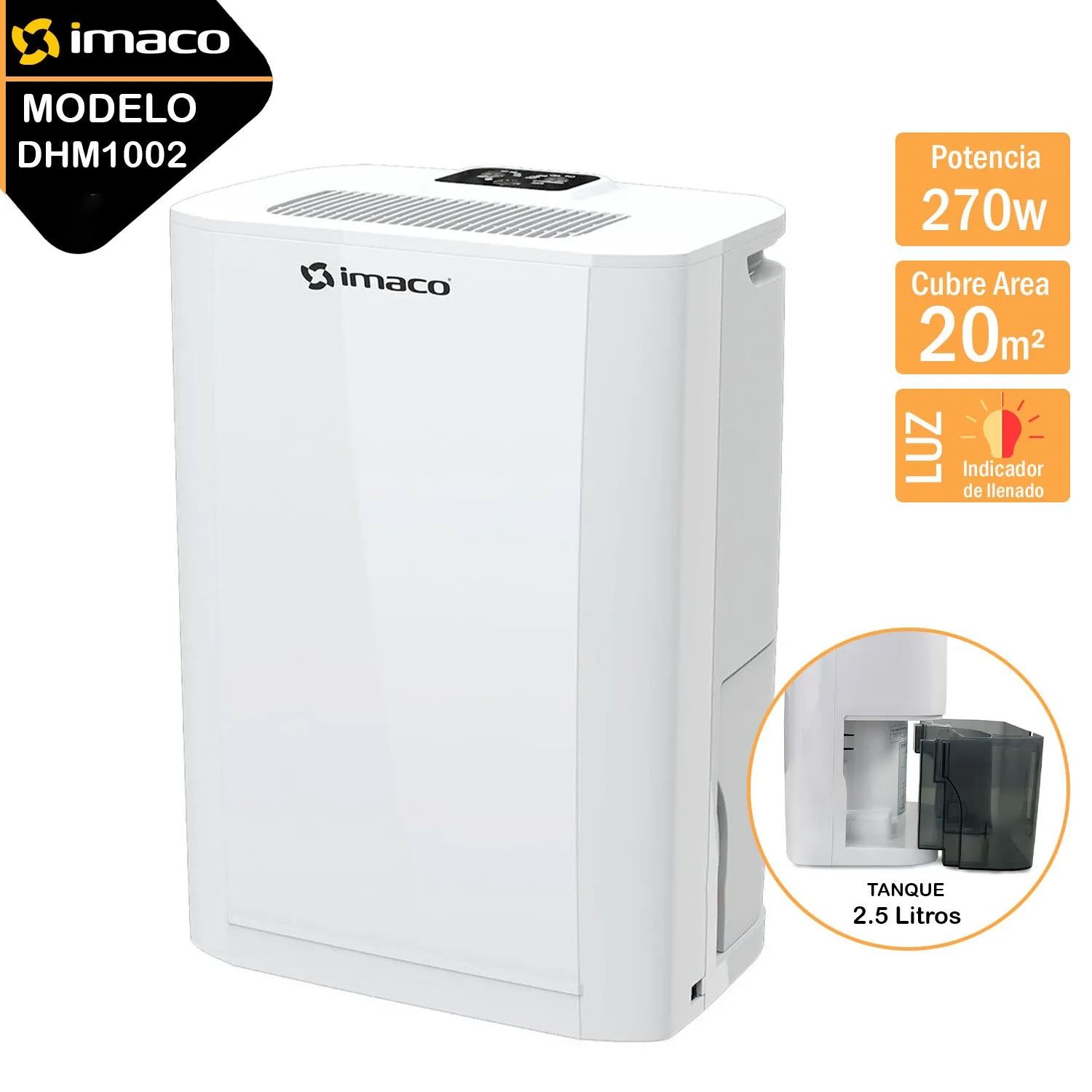 DESHUMEDECEDOR IMACO 2.5 Lts DHM1002 - BLANCO