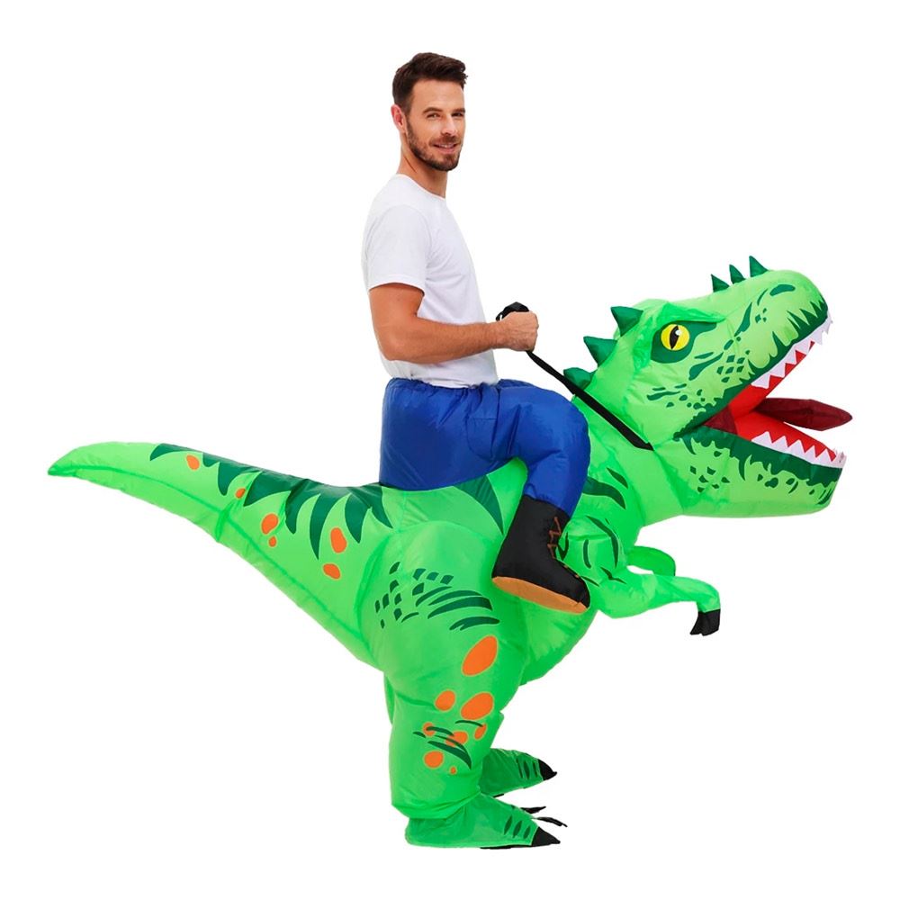 Disfraz Inflable Montable de Dinosaurio Rex Adulto para Halloween y Cosplay