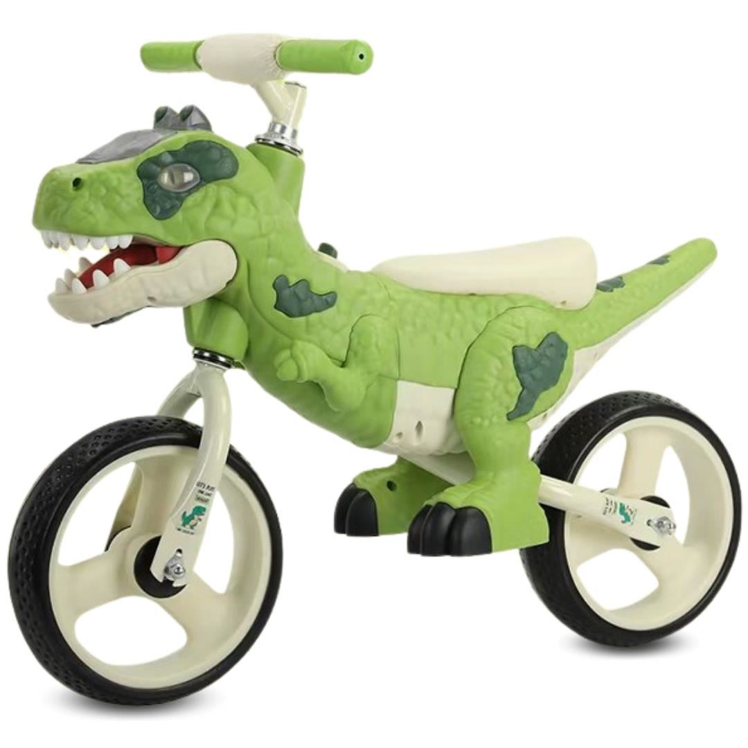Bicicleta de Equilibrio «DINOROAD» Con Casco Green