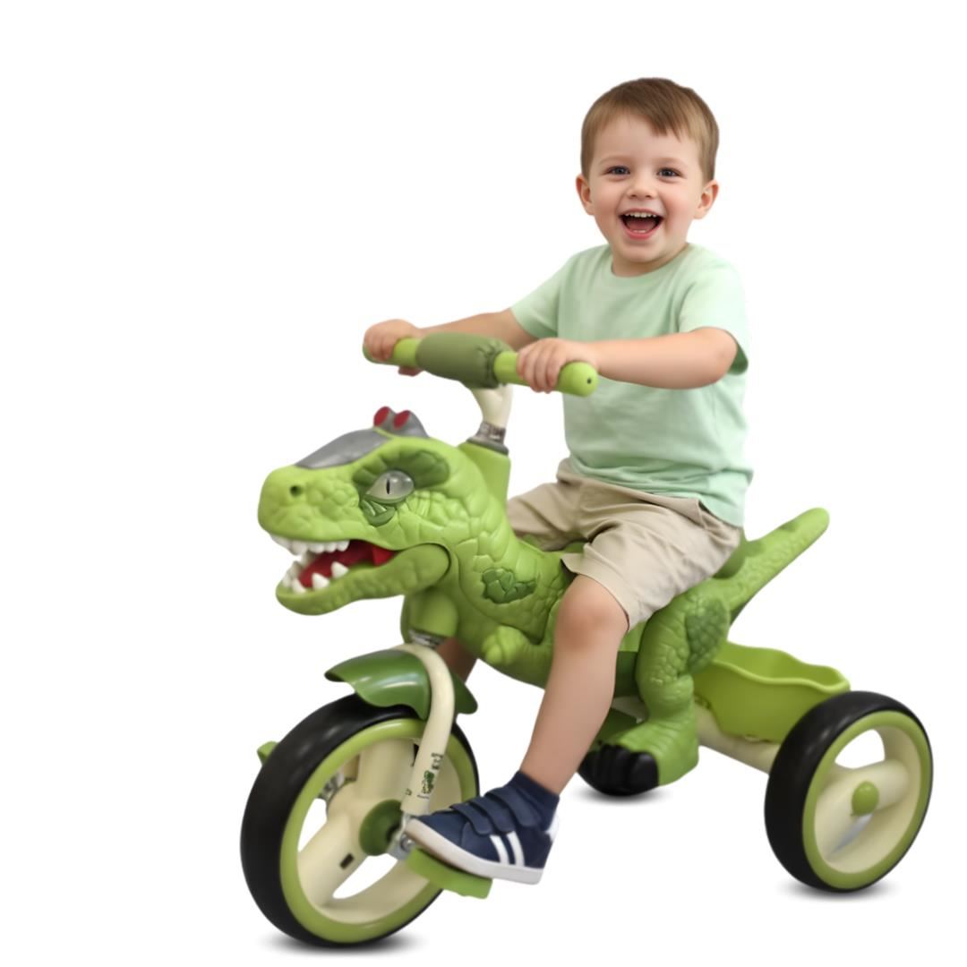 Triciclo Musical «DINOROAD» con Luces Green
