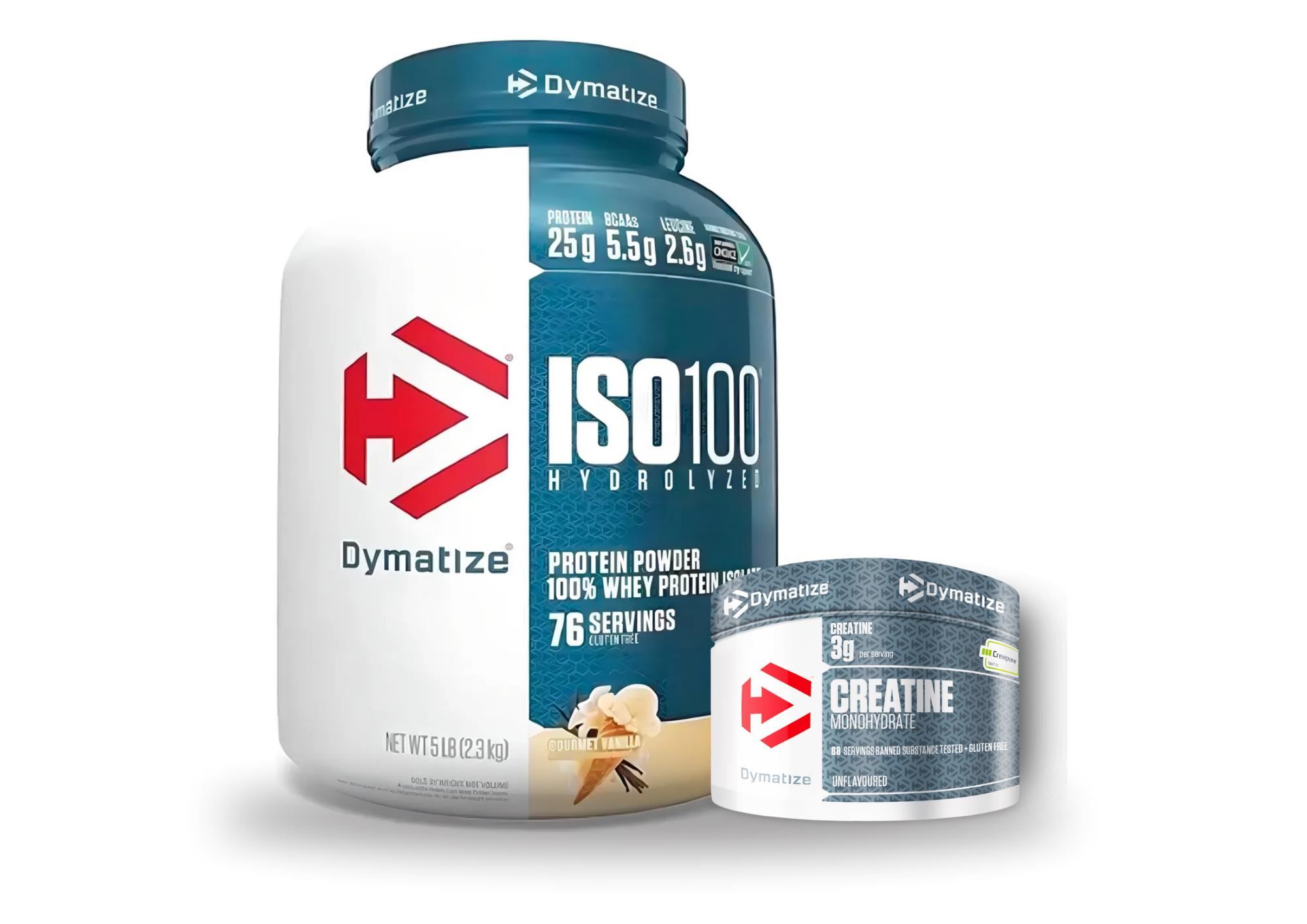 ISO 100 DYMATIZE 5Libras Vainilla + creatina 300gramos