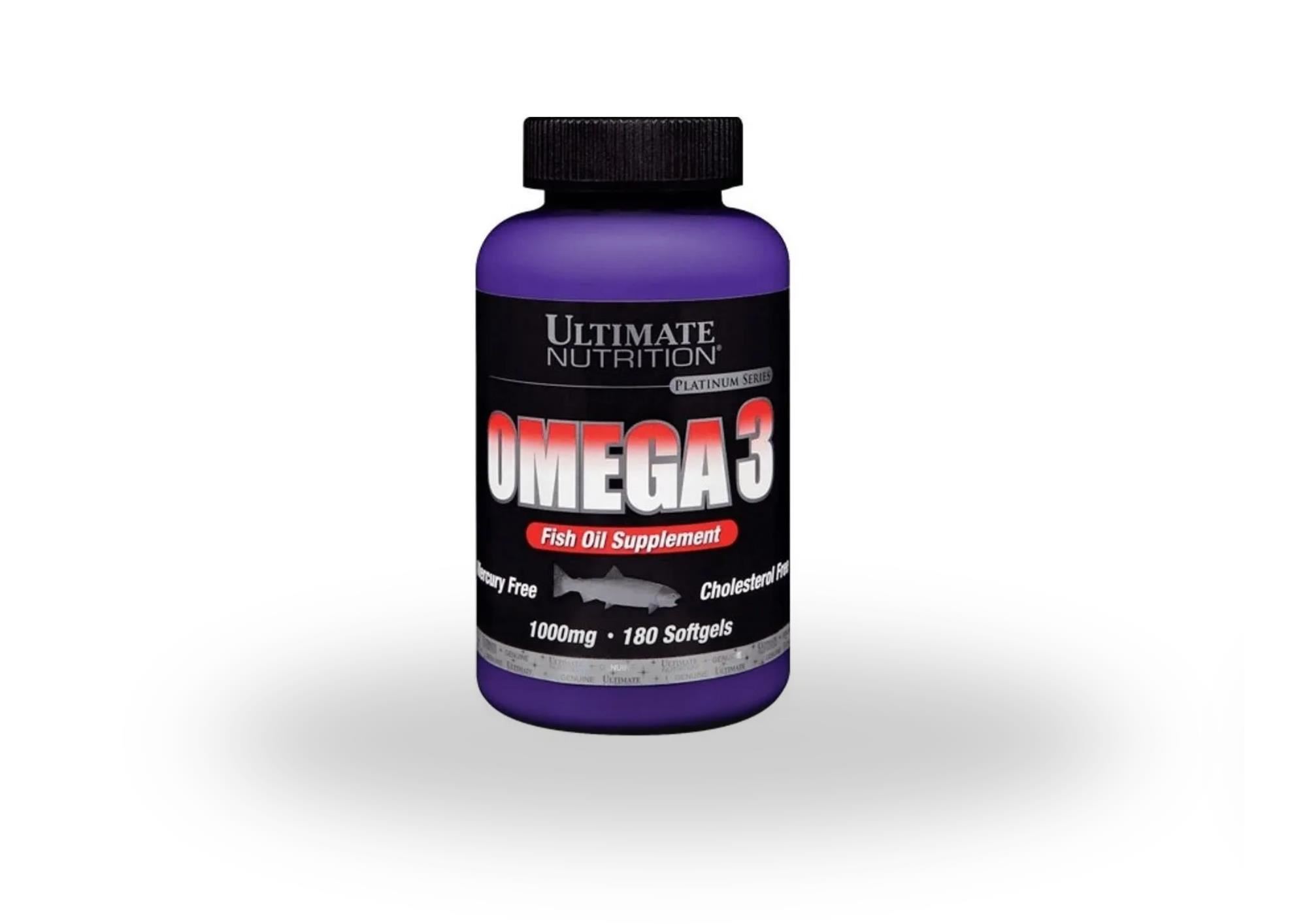 Omega 3 1000mg 180 Cap Ultimate Nutrition, Aceite De Pescado