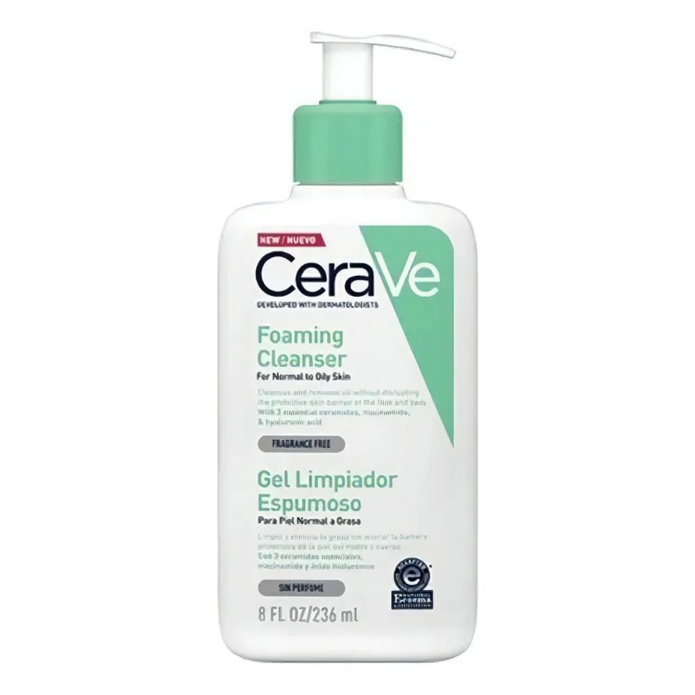 Gel Limpiador Cerave Espumoso Piel Normal A Grasa 236 Ml