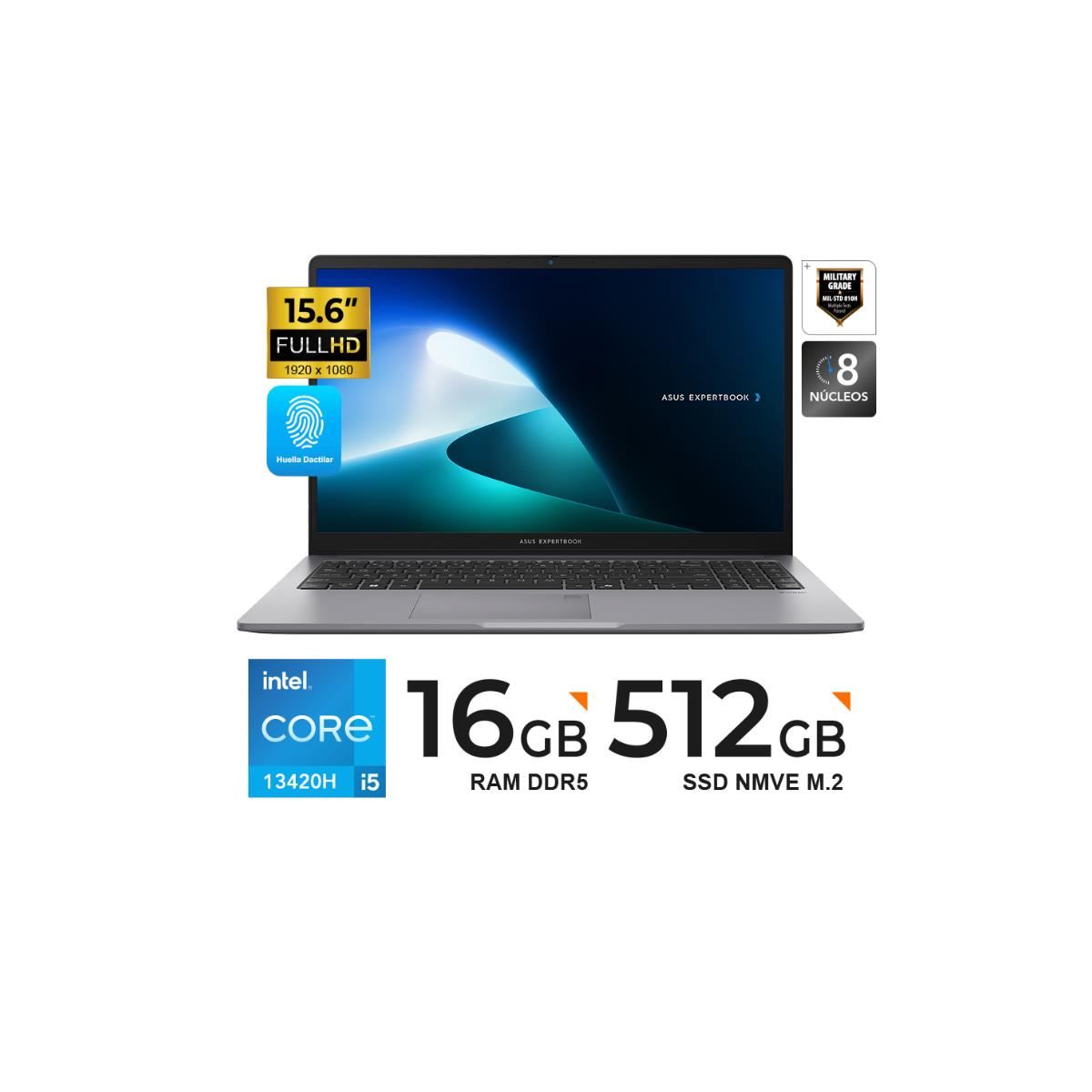 Laptop ASUS ExpertBook P1 15.6" FHD Core i5-13420H 16GB 512GB FreeDOS