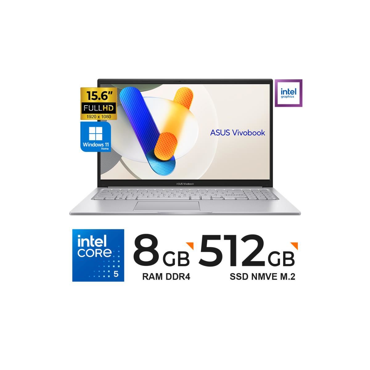 Laptop ASUS VivoBook 15 15.6" FHD Core 5 8GB 512GB Win 11
