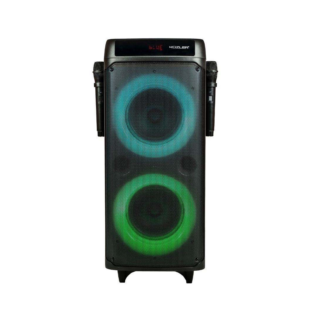 Parlante KUZLER Karaoke con 2 Micrófonos 1600W HELGE-101
