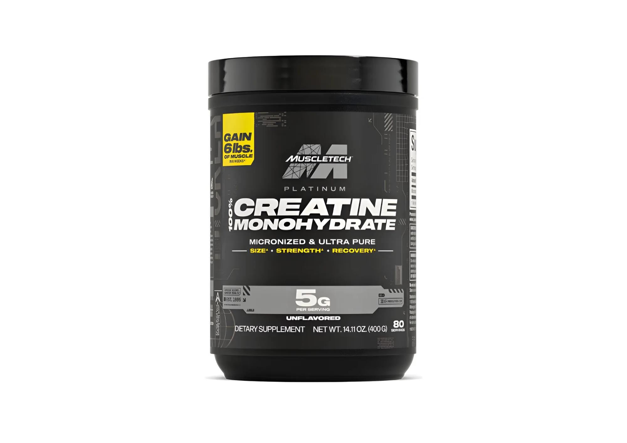CREATINA PLATINUM 400 GRAMOS MUSCLETECH GYM SUPLEMENTO