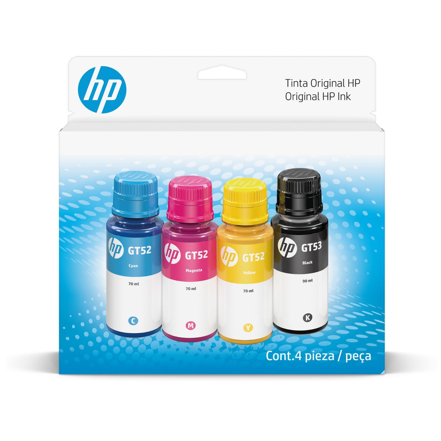 Tinta HP GT53 GT52 Pack de 4 Colores