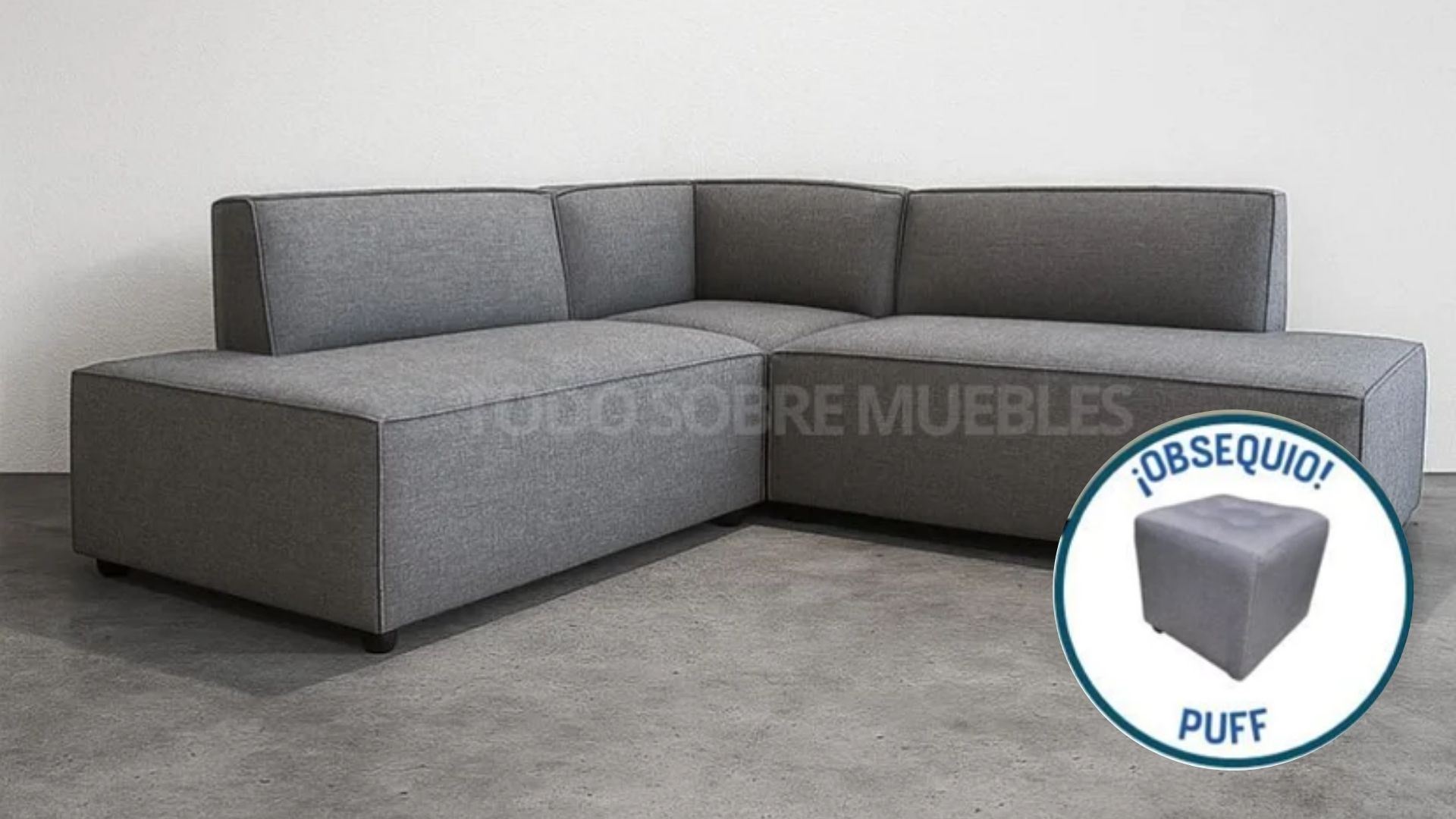 Seccional Monaco + Puff de regalo
