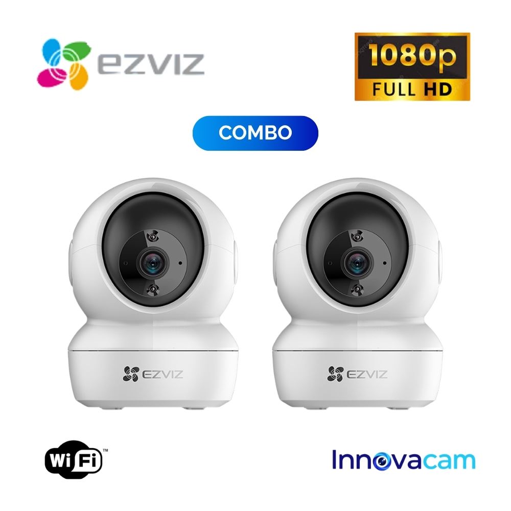 Pack x2 Cámaras de Seguridad EZVIZ H6c 360° Full HD 1080p
