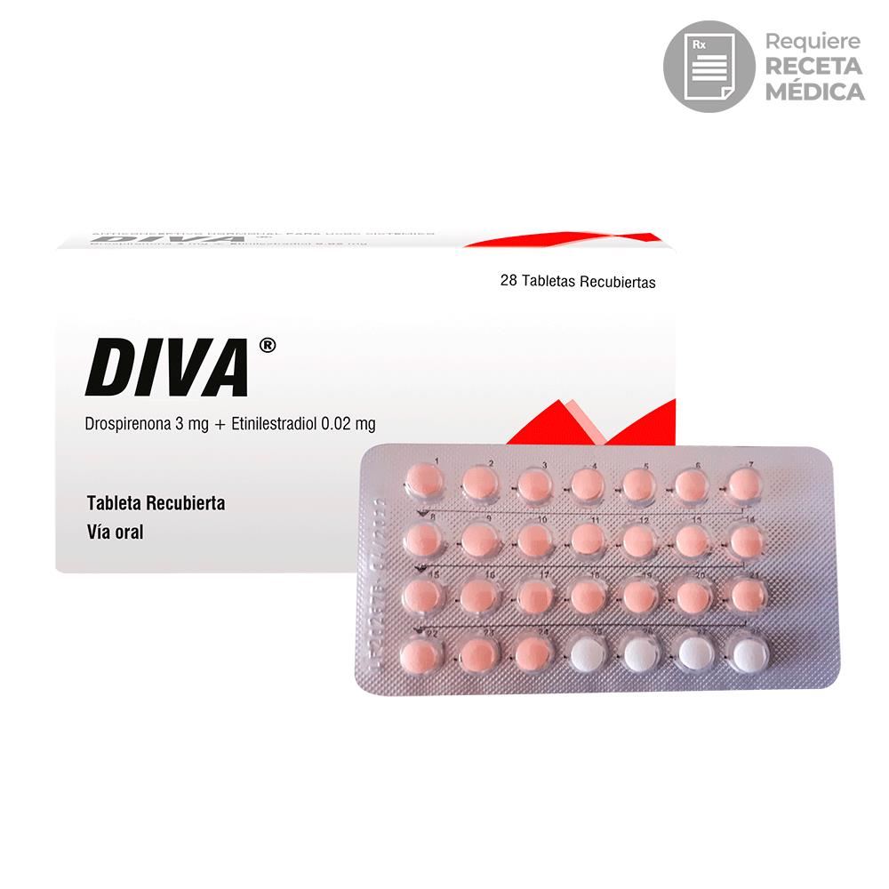 Diva 3 mg + 0.02 mg Tabletas Recubiertas