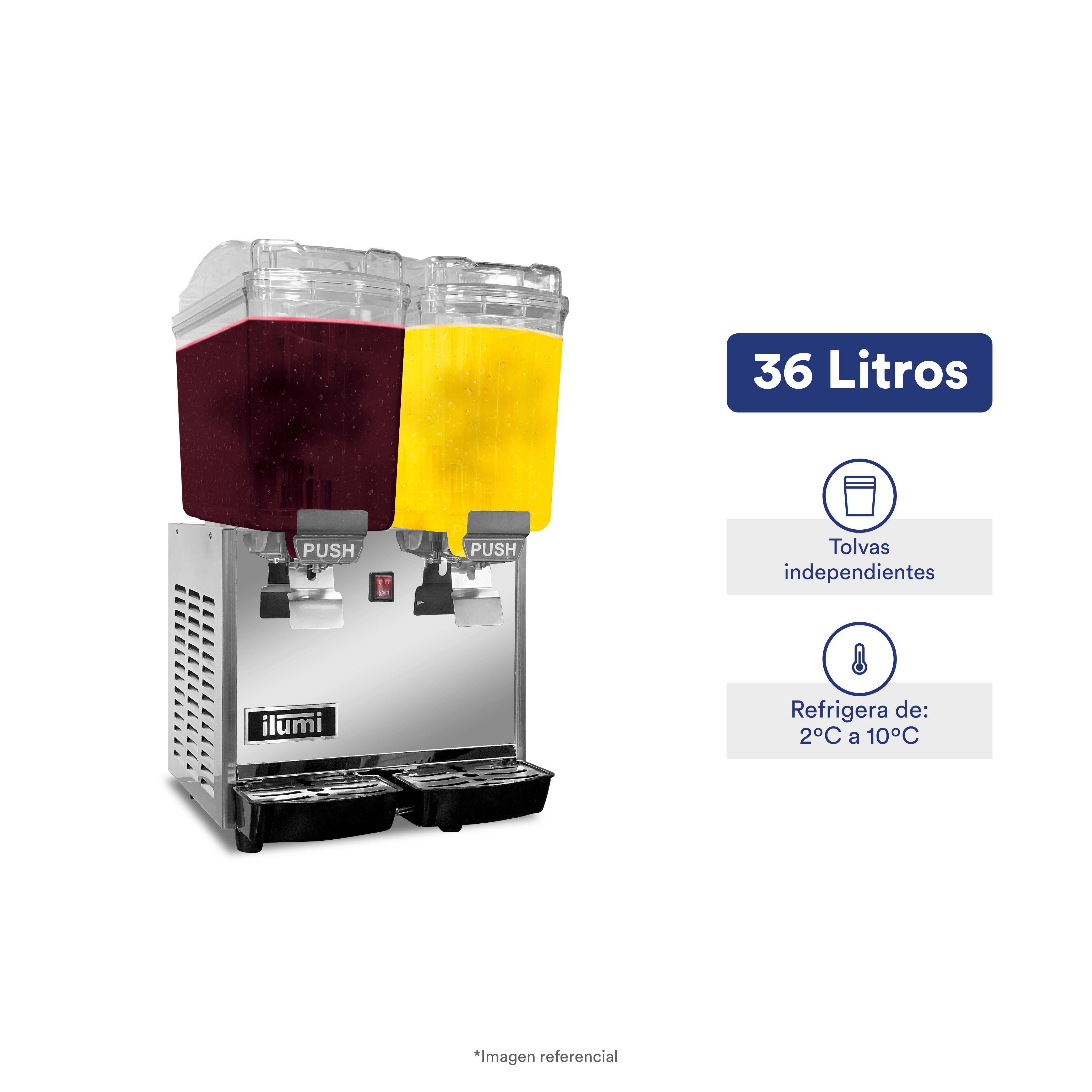 Dispensador de Jugos Ilumi 36 litros