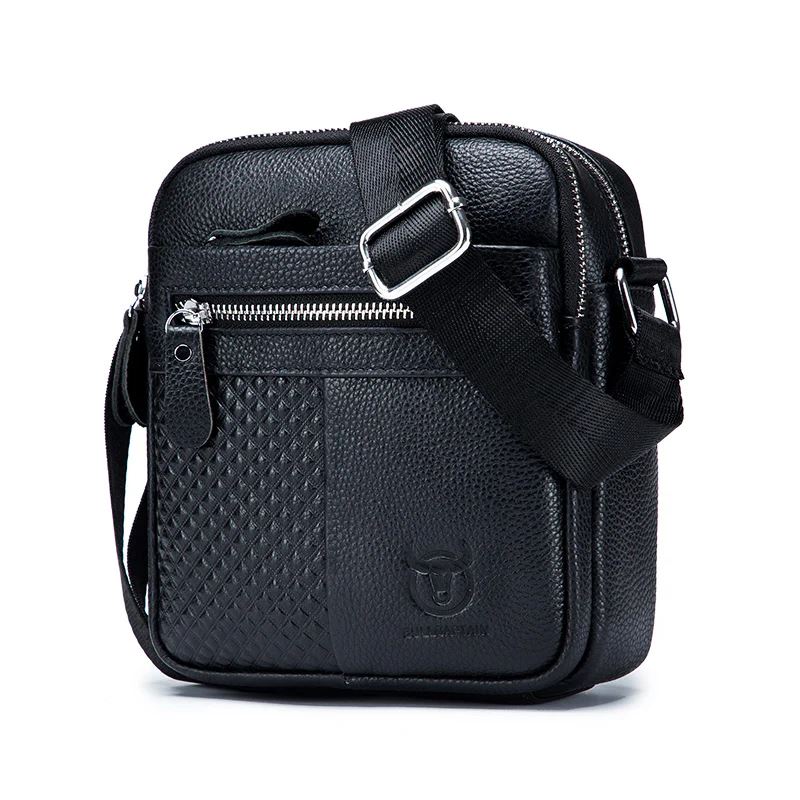BullCaptain - Morral de Cuero Mate DJB-010-BK Negro
