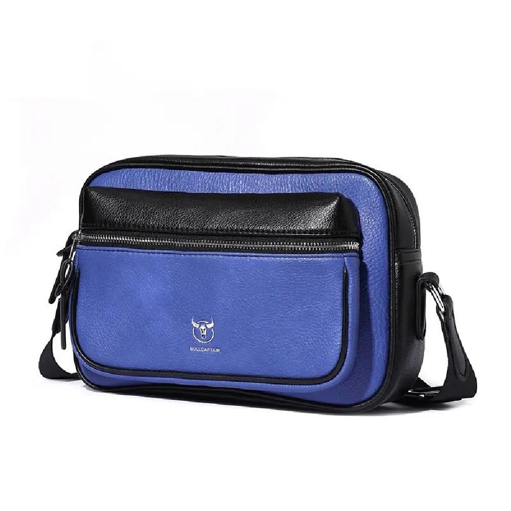 BullCaptain - Morral de Cuero Pu Mate DJB-0105-PU-BLI Celeste