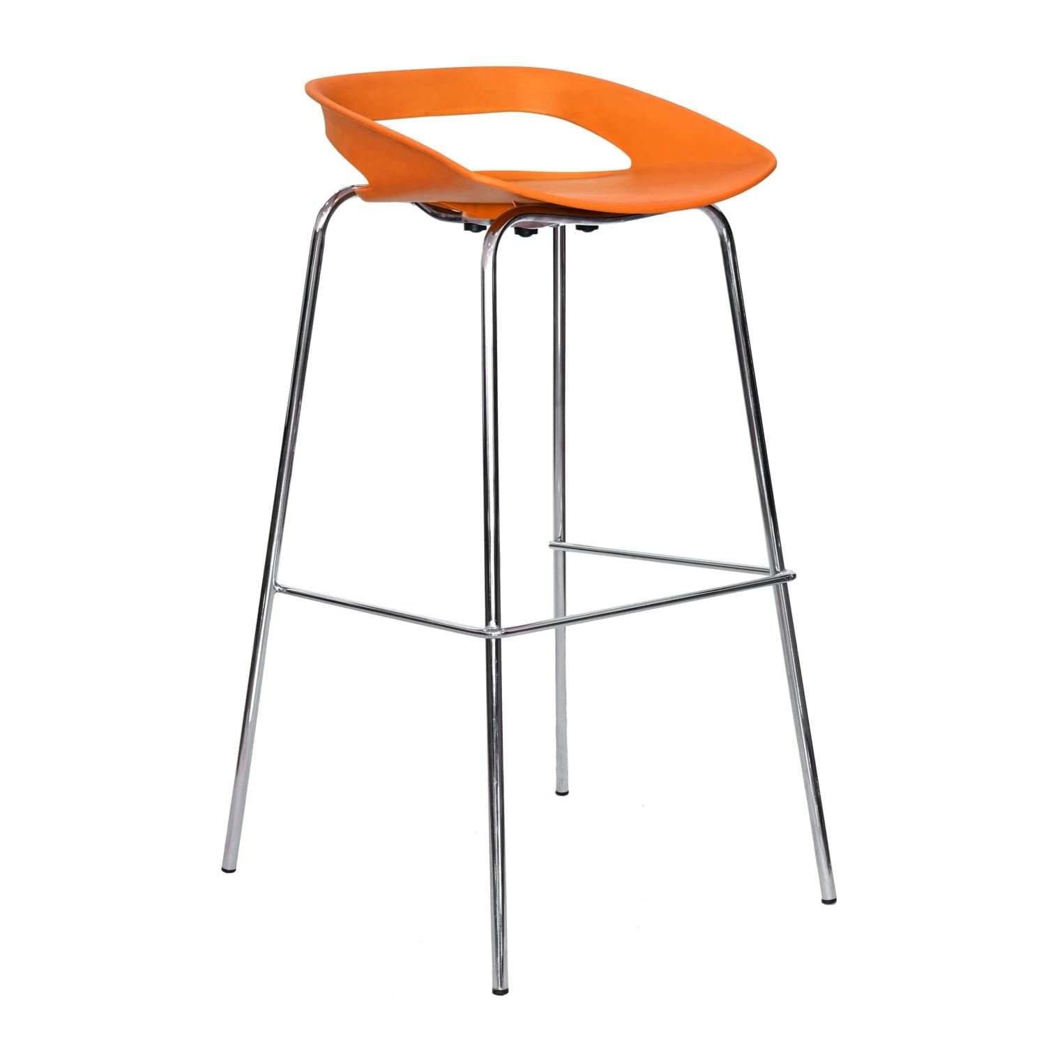 Silla Cajero Tribeca Cromado Naranja Ofideas