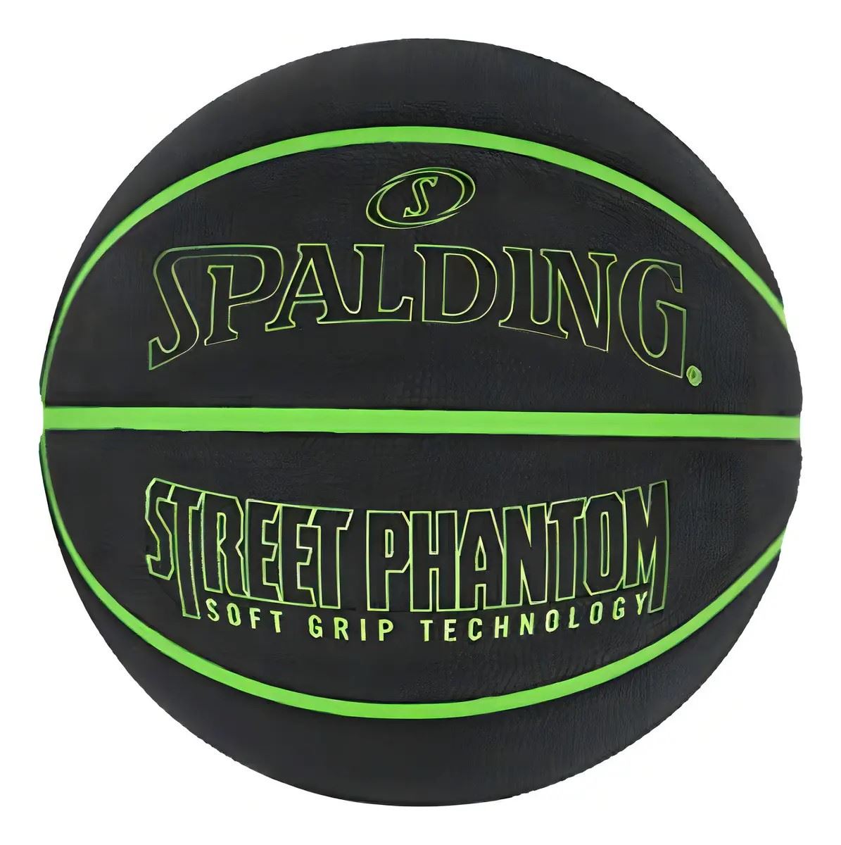PELOTA DE BASKET SPALDING STREET PHANTOM BLACK/GREEN TALLA 7