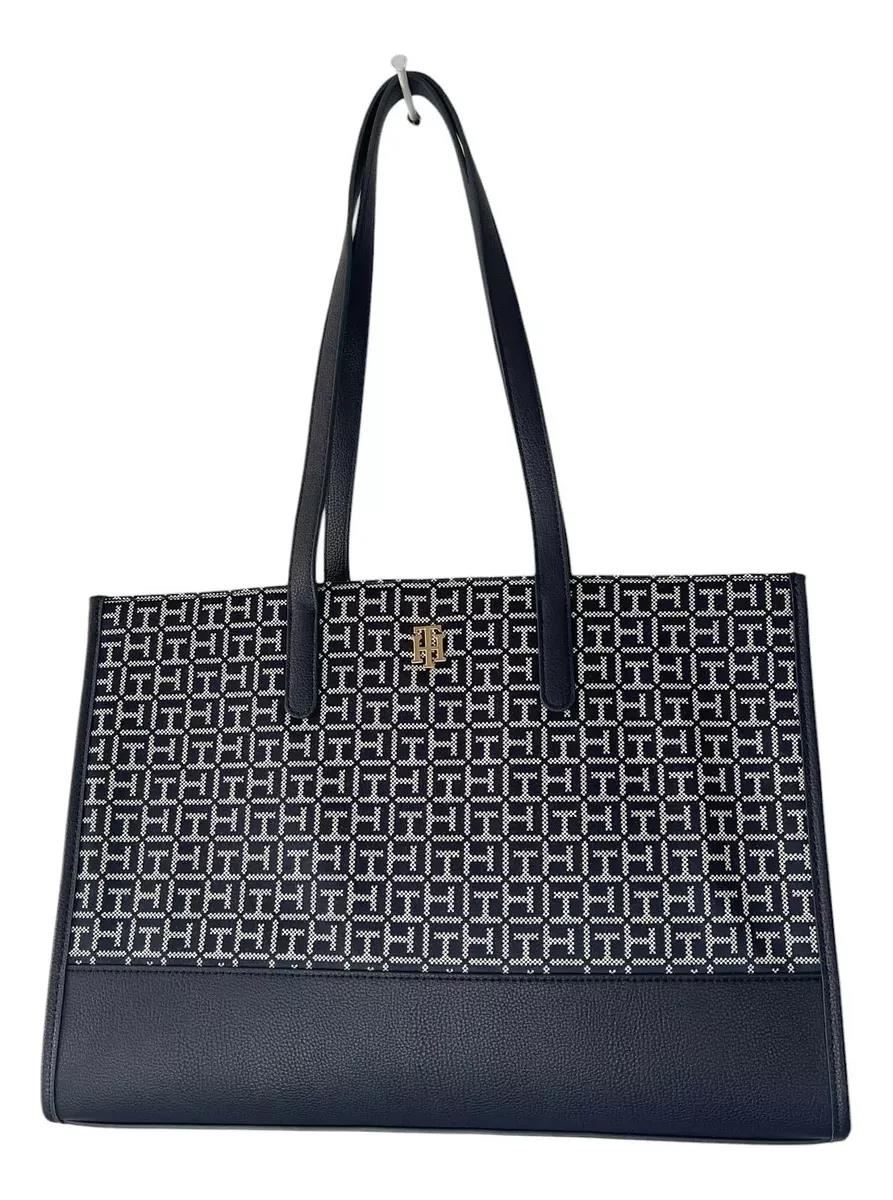 Bolsa Tommy Hilfiger Color Azul Obscuro Con Estampado Logo