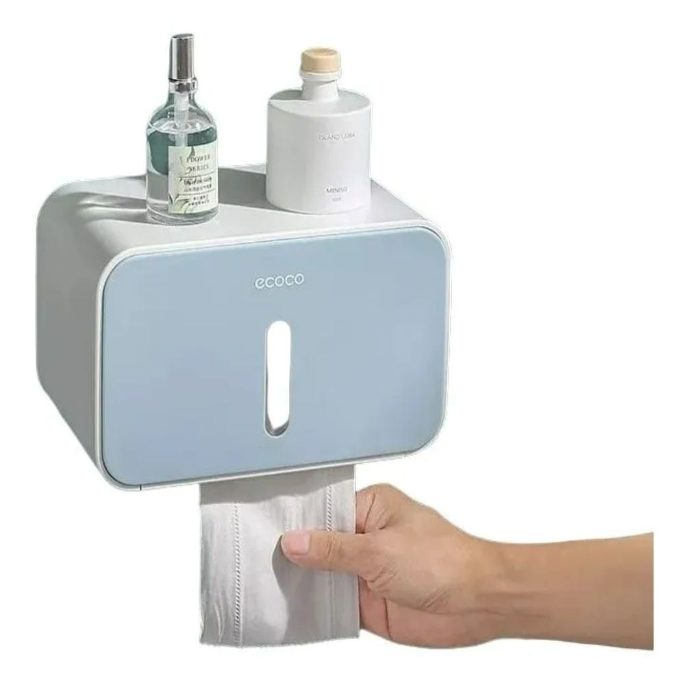 Soporte de papel higiénico portátil, dispensador de papel higiénico para  montaje en pared, caja de pañuelos para el hogar, baño, juego de accesorios