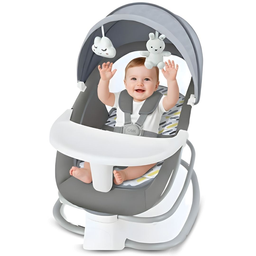 Mecedora Plegable Eléctrica para Bebés «DOLLY II» Gray