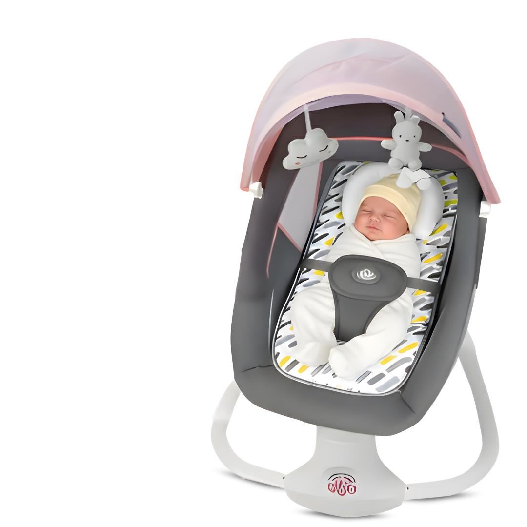 Mecedora Plegable Eléctrica para Bebés «DOLLY III» Pink