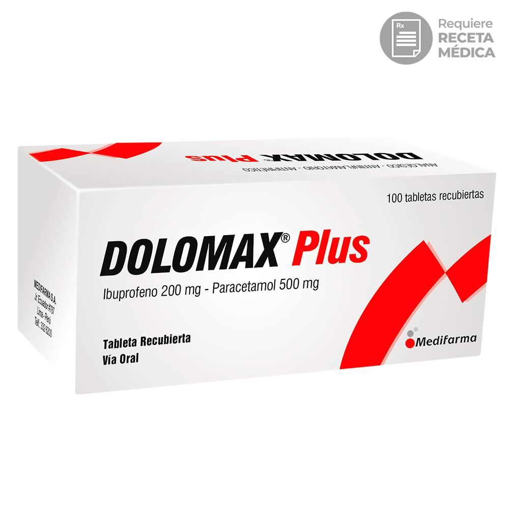 Dolomax Plus 200 mg + 500 mg Tabletas Recubiertas