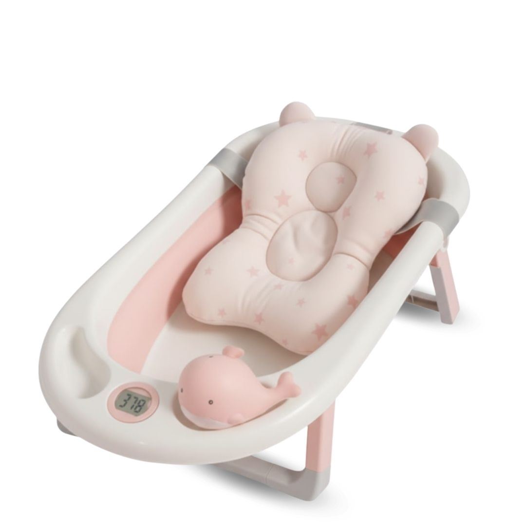 Bañera Plegable para Bebés «DOUX WHALL» Edición Limitada Pink