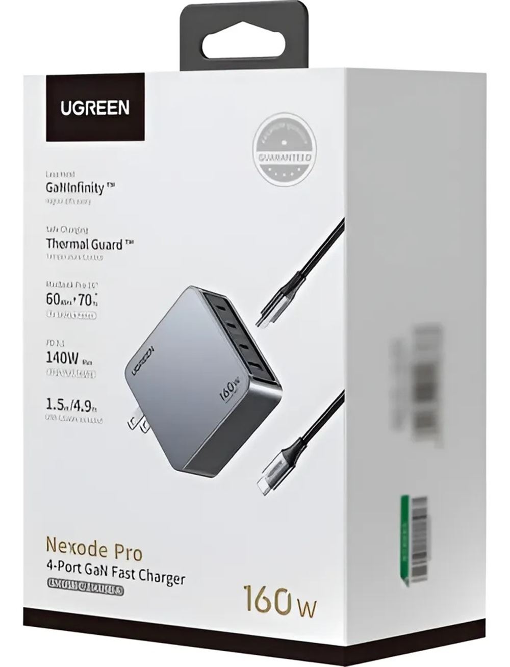 CARGADOR UGREEN 160W 4 PORT X763 COMBO + CABLE