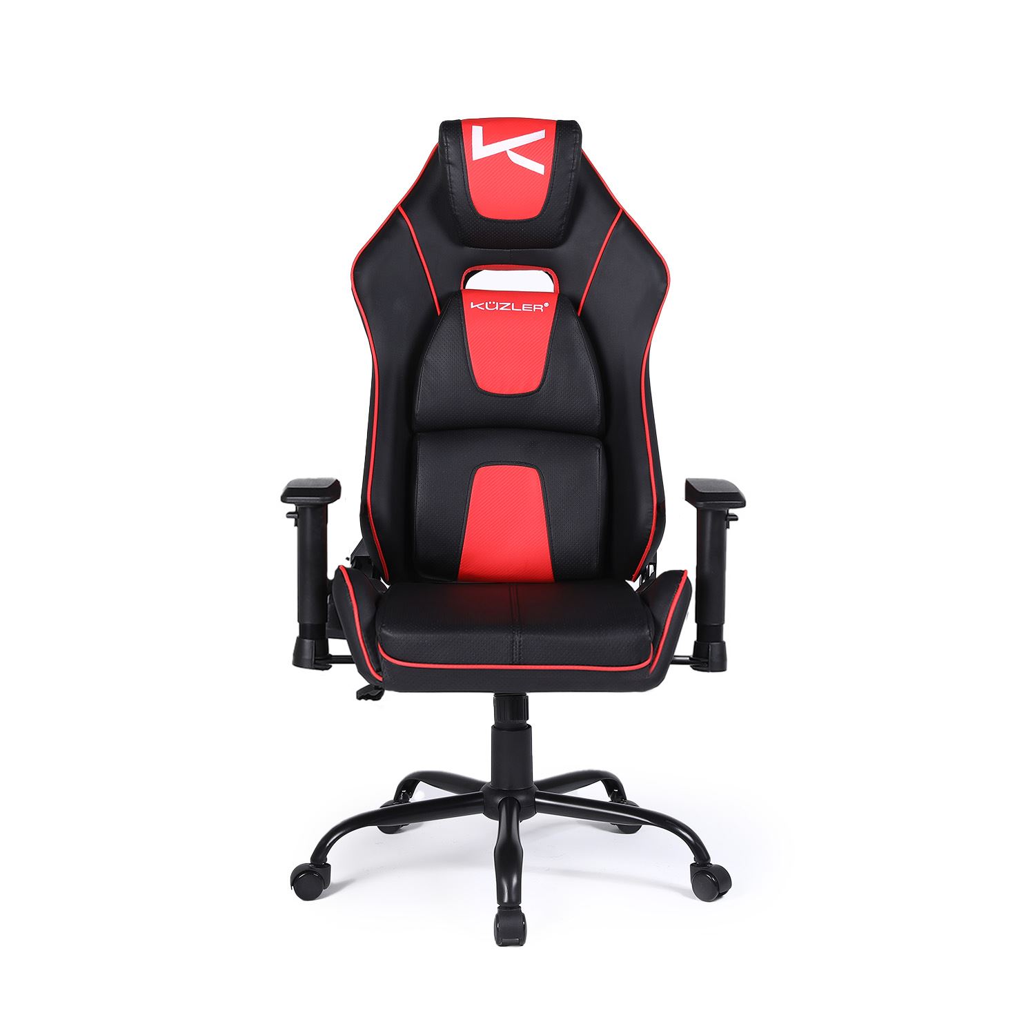 Silla gamer Kuzler Roja Con base metálica ajustable DRAKTAR-RN