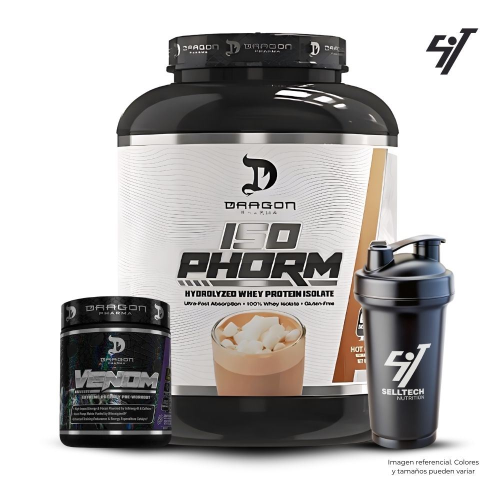 Pack Pre Entreno Venom 40 Serv Fruit Punch+Creatina 500gr Kevin Levrone+ Shaker