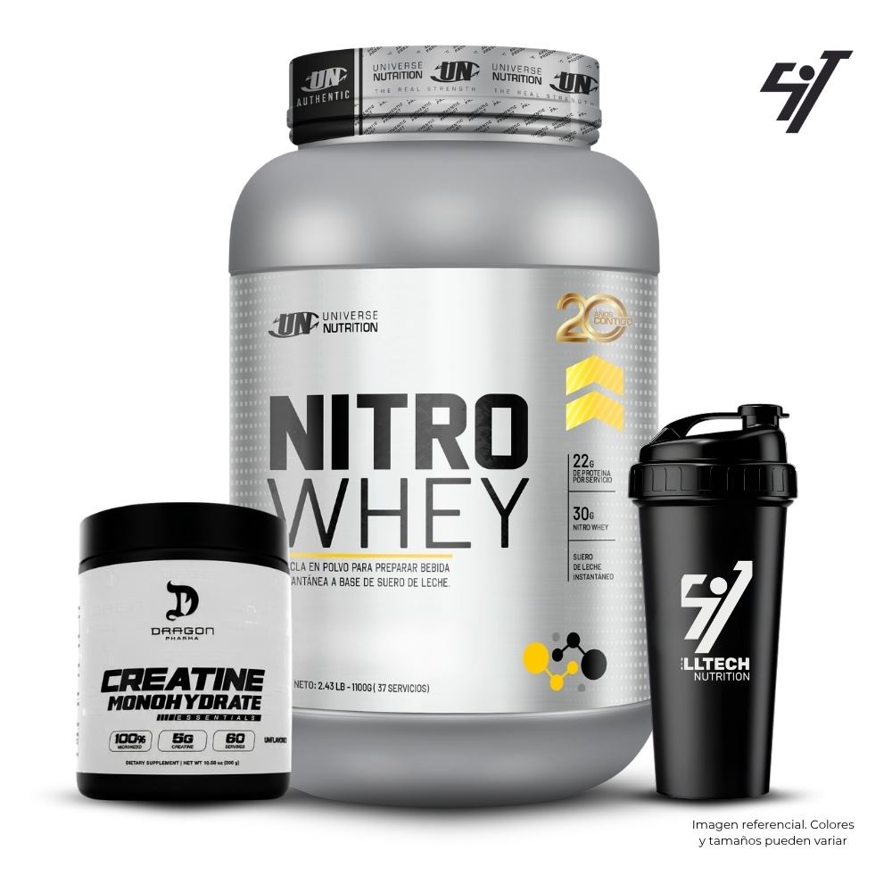Nitro Whey 1.2kg Vainilla+Creatina Dragon Pharma 300gr