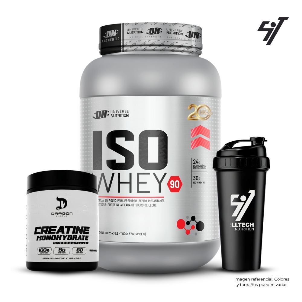 Iso Whey 90 1.1kg Vainilla+Creatina Dragon Pharma 300gr