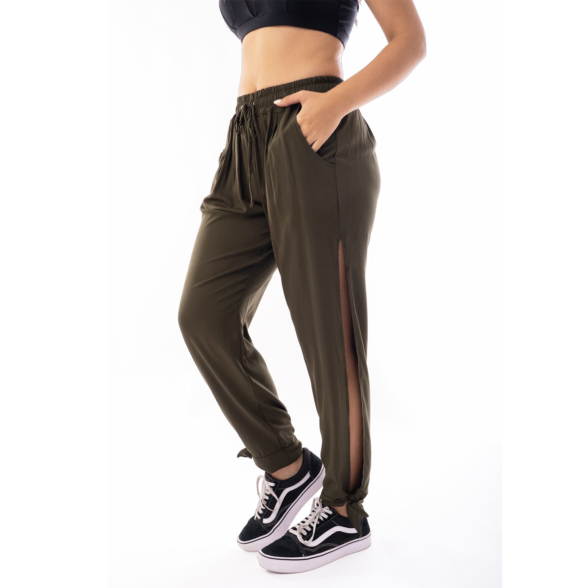 Pantalón Jogger Kinetix Urban Flow Verde Pino Algodón Mujer