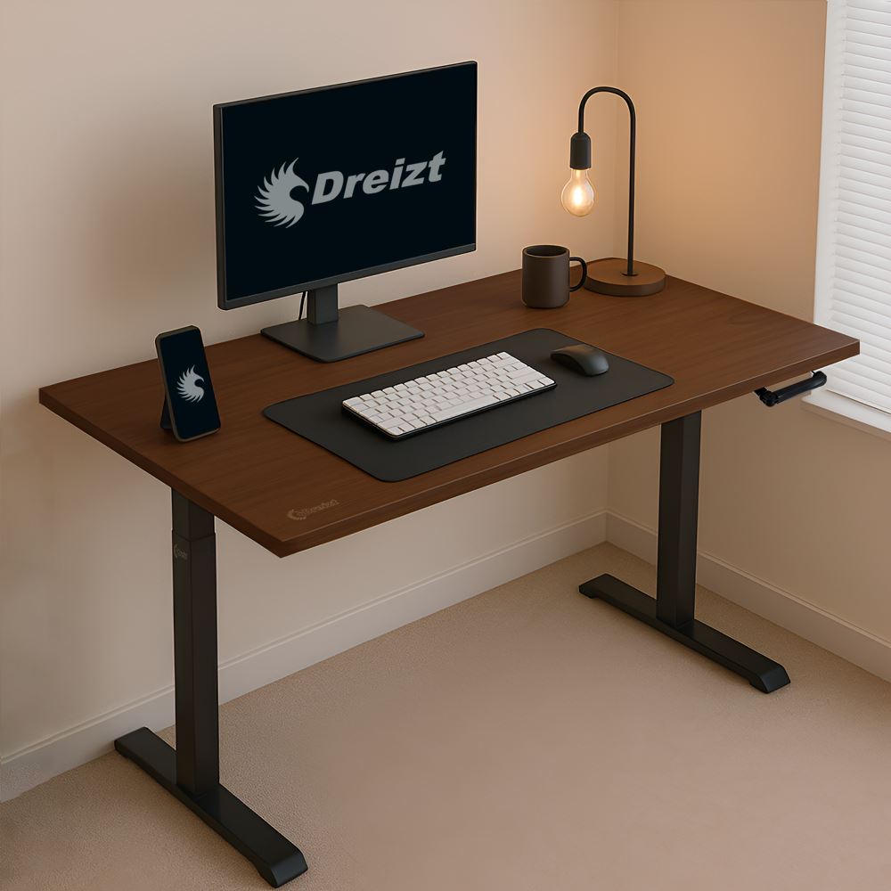 Escritorio Regulable Manual Dreizt 120x60 cm Caramelo XDesk Manual