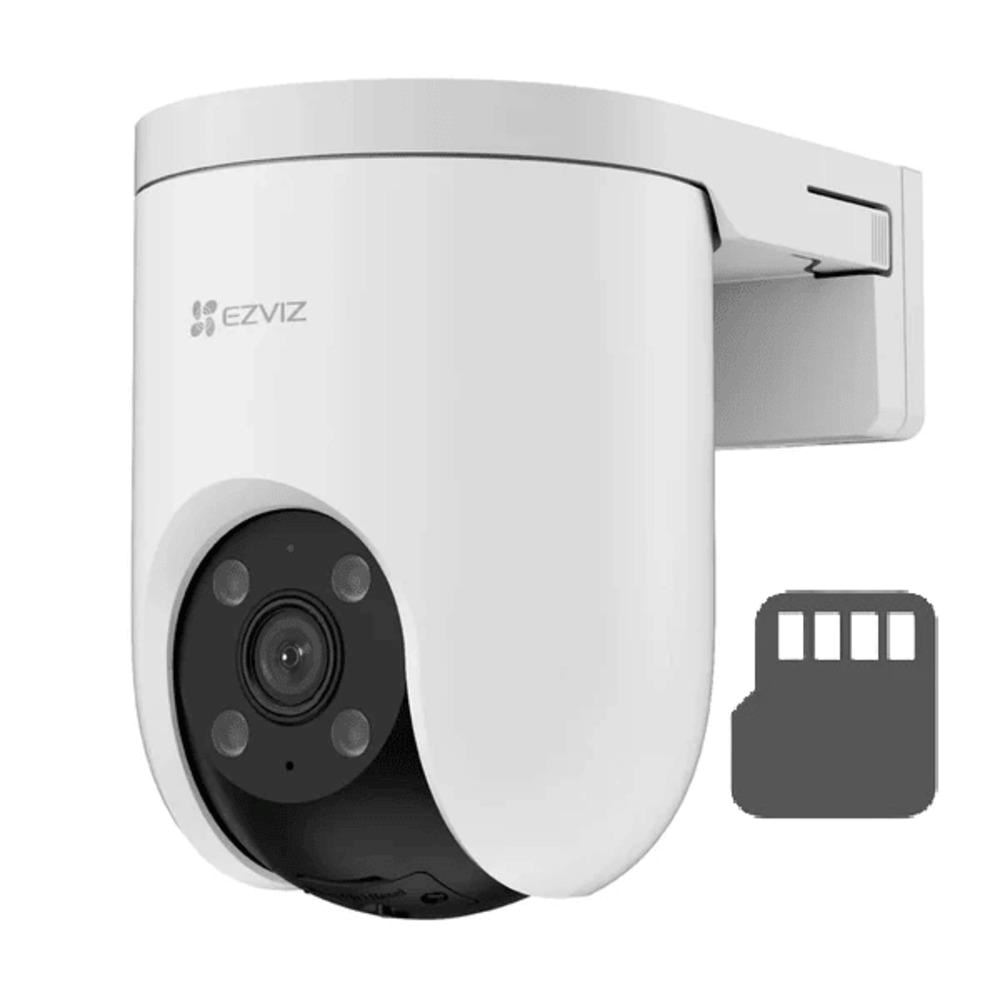CÁMARA DE SEGURIDAD PARA EXTERIOR H8C 2K+ 4MP + MEMORIA MICROSD 128GB DE REGALO