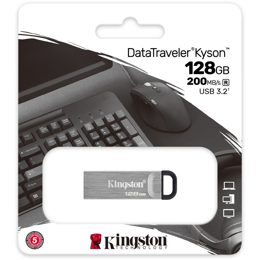 Kingston 128GB DataTraveler Kyson USB 3.2 Gen 1 Type-A - DTKN/128GB