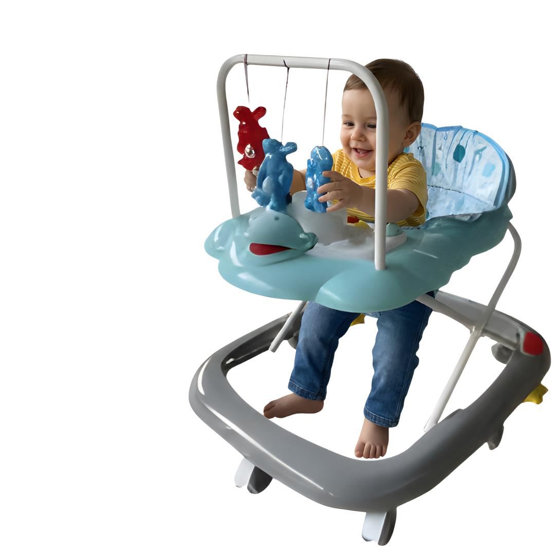 Andador con Tablero Musical «UGLY DUCKY» Sky Blue & Grey