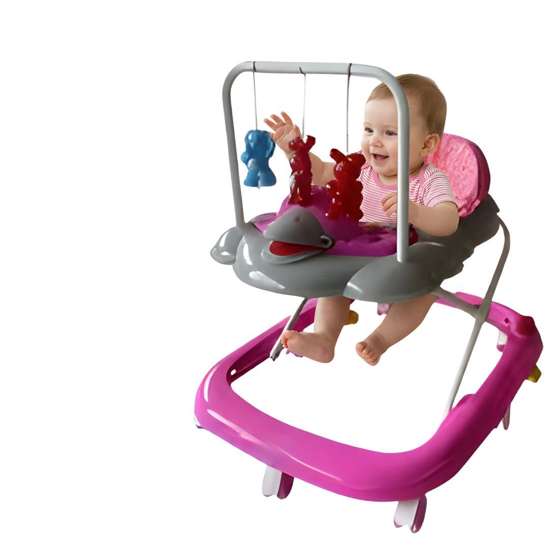 Andador con Tablero Musical «UGLY DUCKY» Pink & Grey