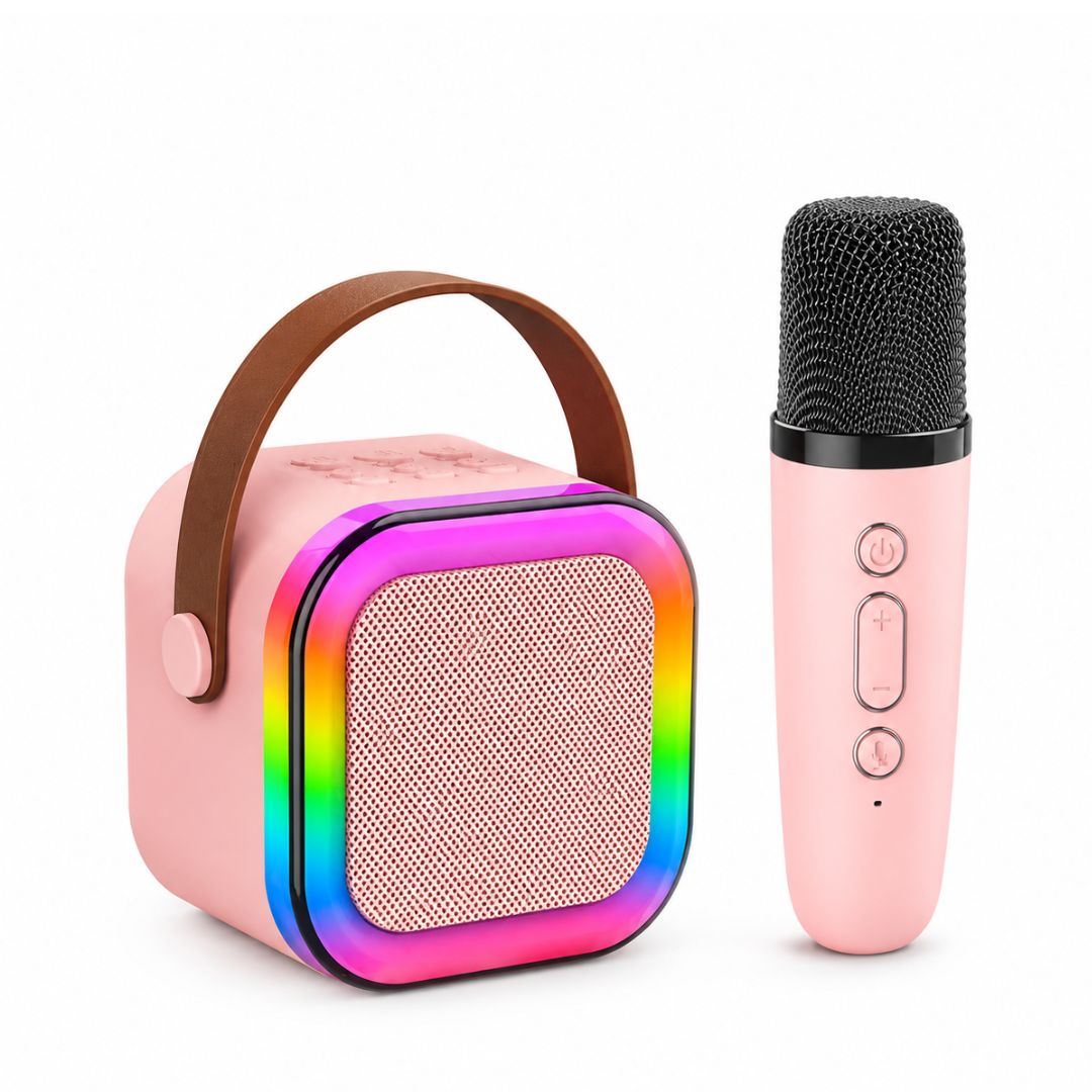 Mini Parlante con Micrófono Altavoz Bluetooth Inalámbrico para Karaoke para niños
