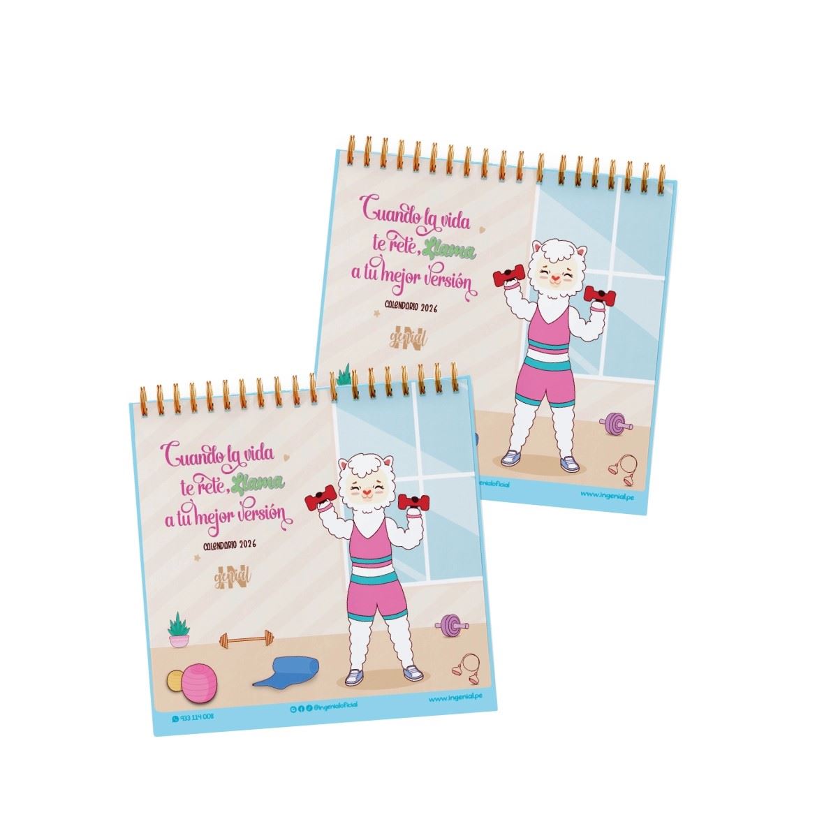 Dúo de calendarios 2026 Ingenial Llami