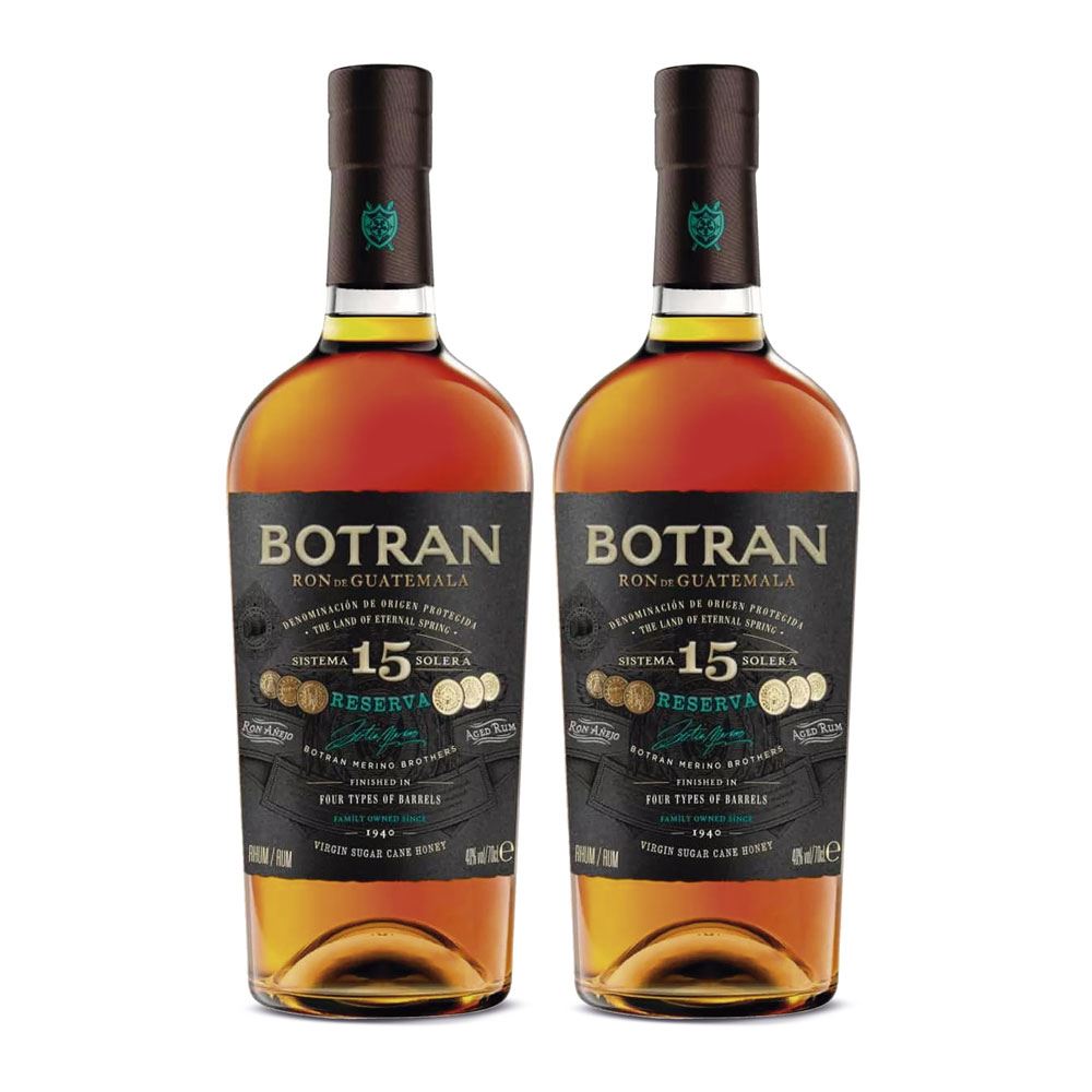 Duopack Ron Botrán Añejo 15 años reserva. Guatemala